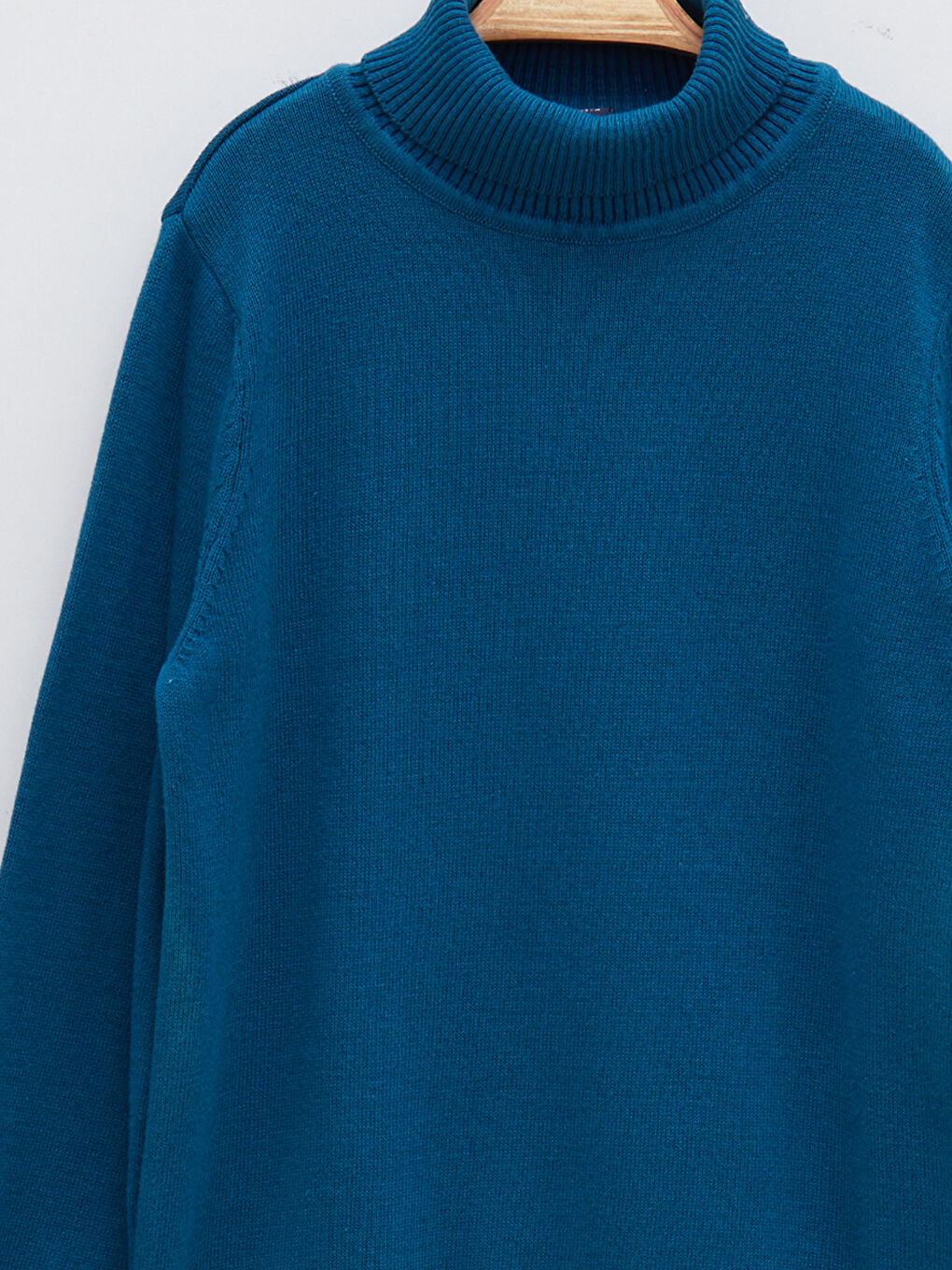 Basic Turtleneck Long Sleeve Boy's Slim Knitwear Sweater-2