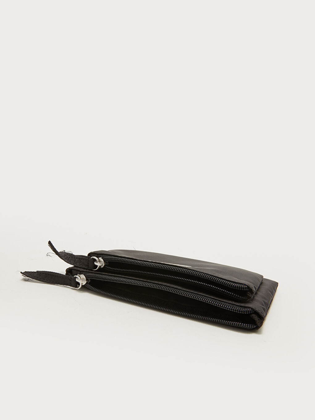 Siyah Slogan Baskılı Kadın Cüzdan-3