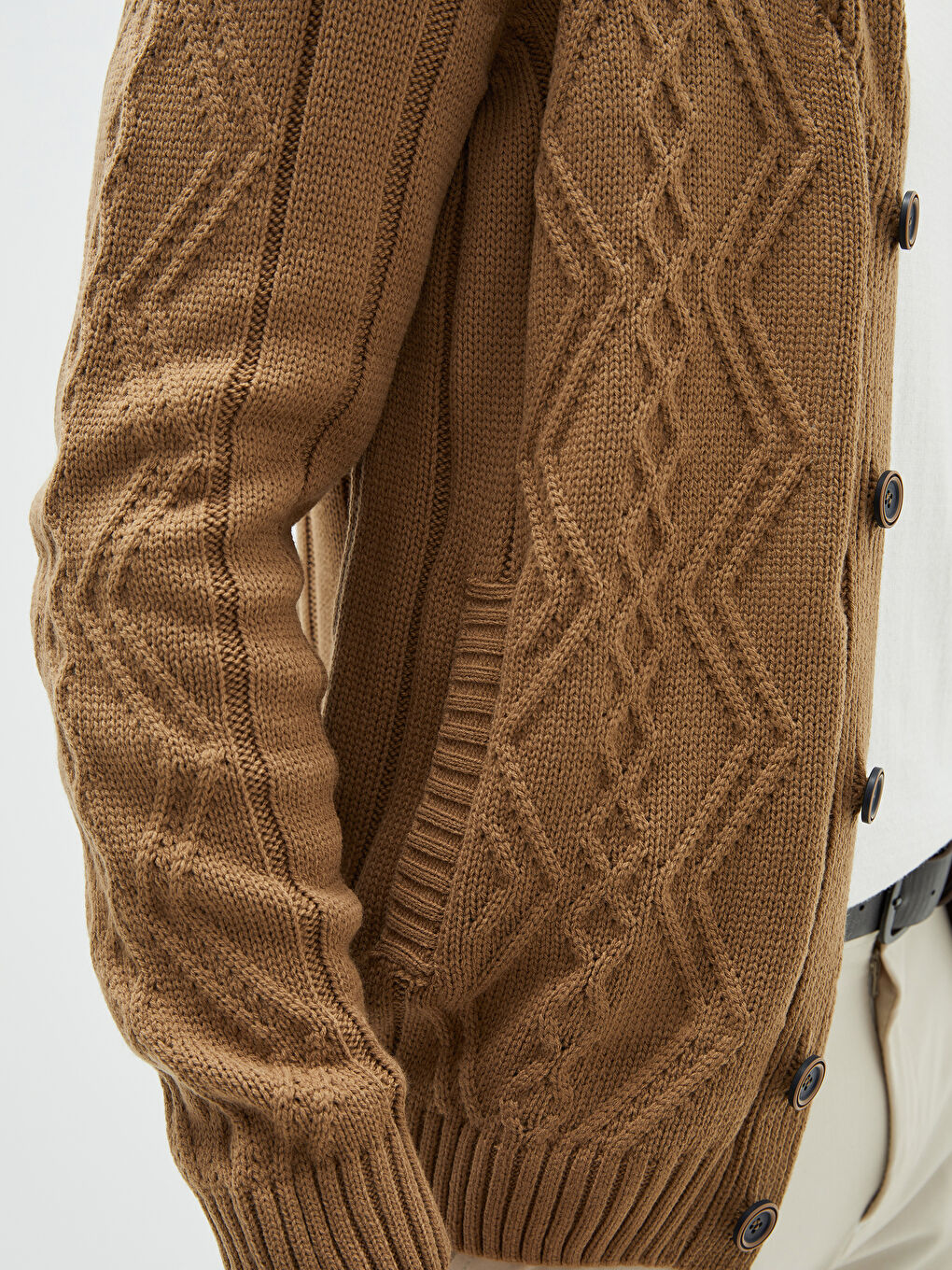 Standard Fit Shawl Collar Men's Knitwear Cardigan-3