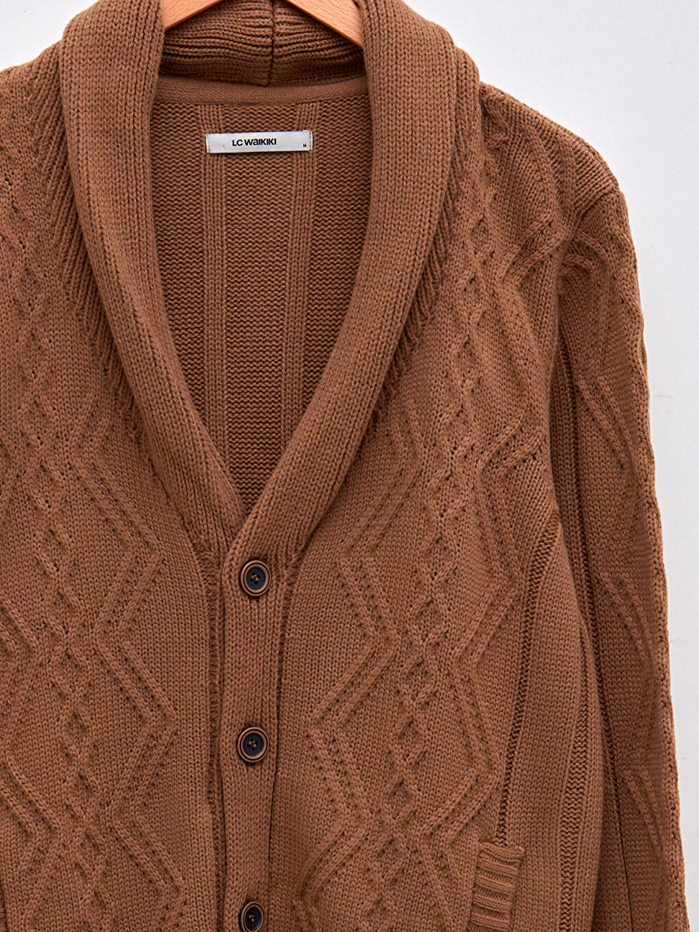 Standard Fit Shawl Collar Men's Knitwear Cardigan-7