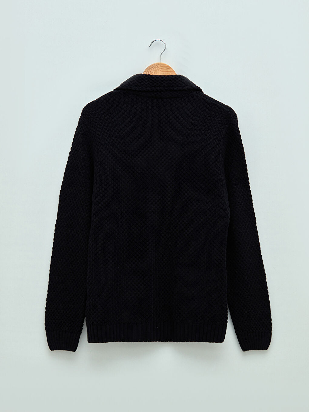 Standard Pattern Jacket Collar Thick Men's Knitwear Cardigan-6