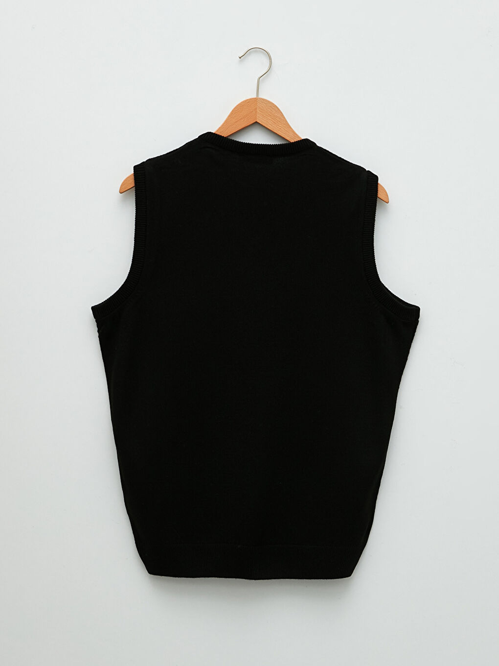 Vesta Pulover Dreaptă fără Mâneci cu Decolteu în V pentru Bărbați-6