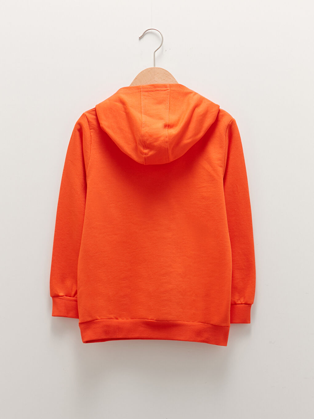 Hooded Basic Long Sleeve Boy Sweatshirt-1