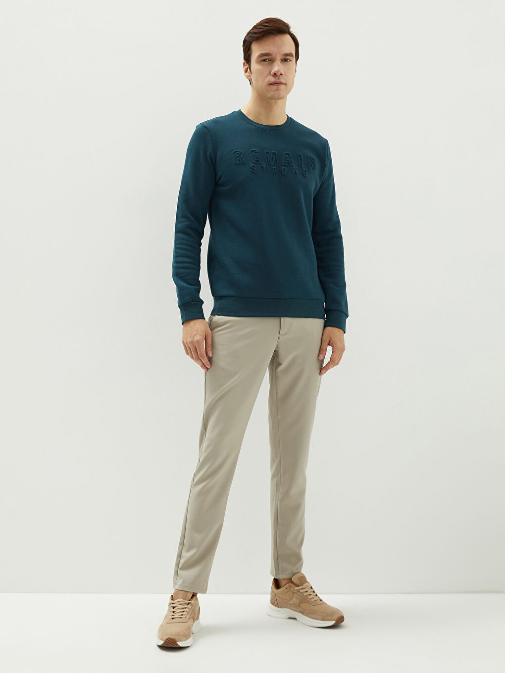 Crew Neck Long Sleeve Printed Men's Sweatshirt-2