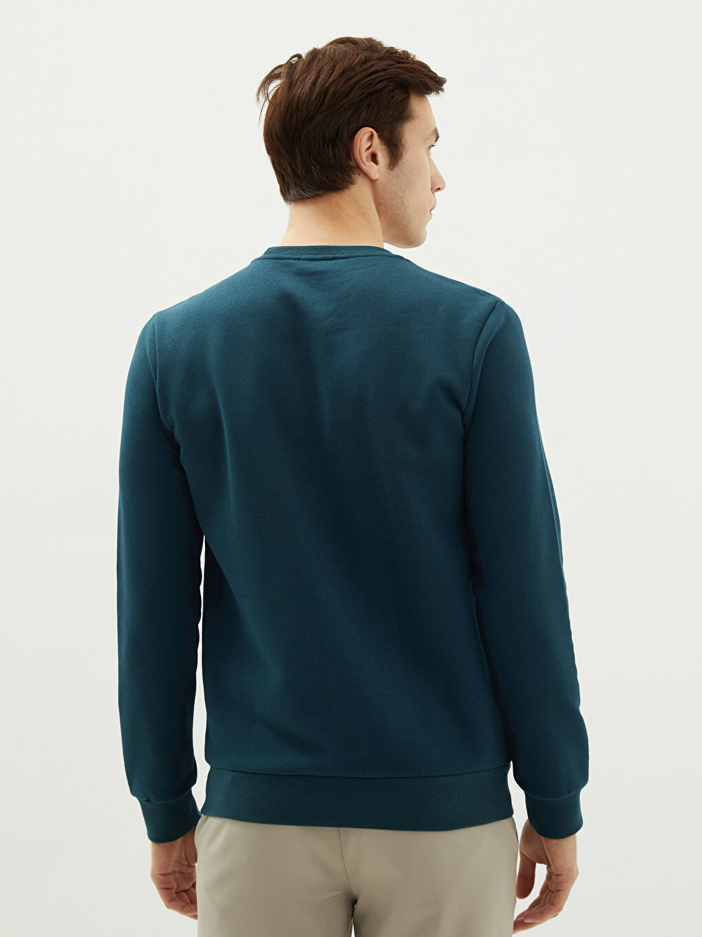 Crew Neck Long Sleeve Printed Men's Sweatshirt-4