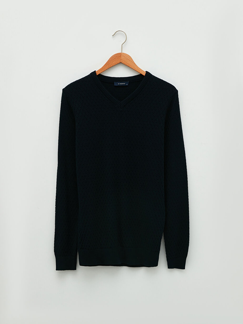 V Neck Long Sleeve Men's Knitwear Sweater-5