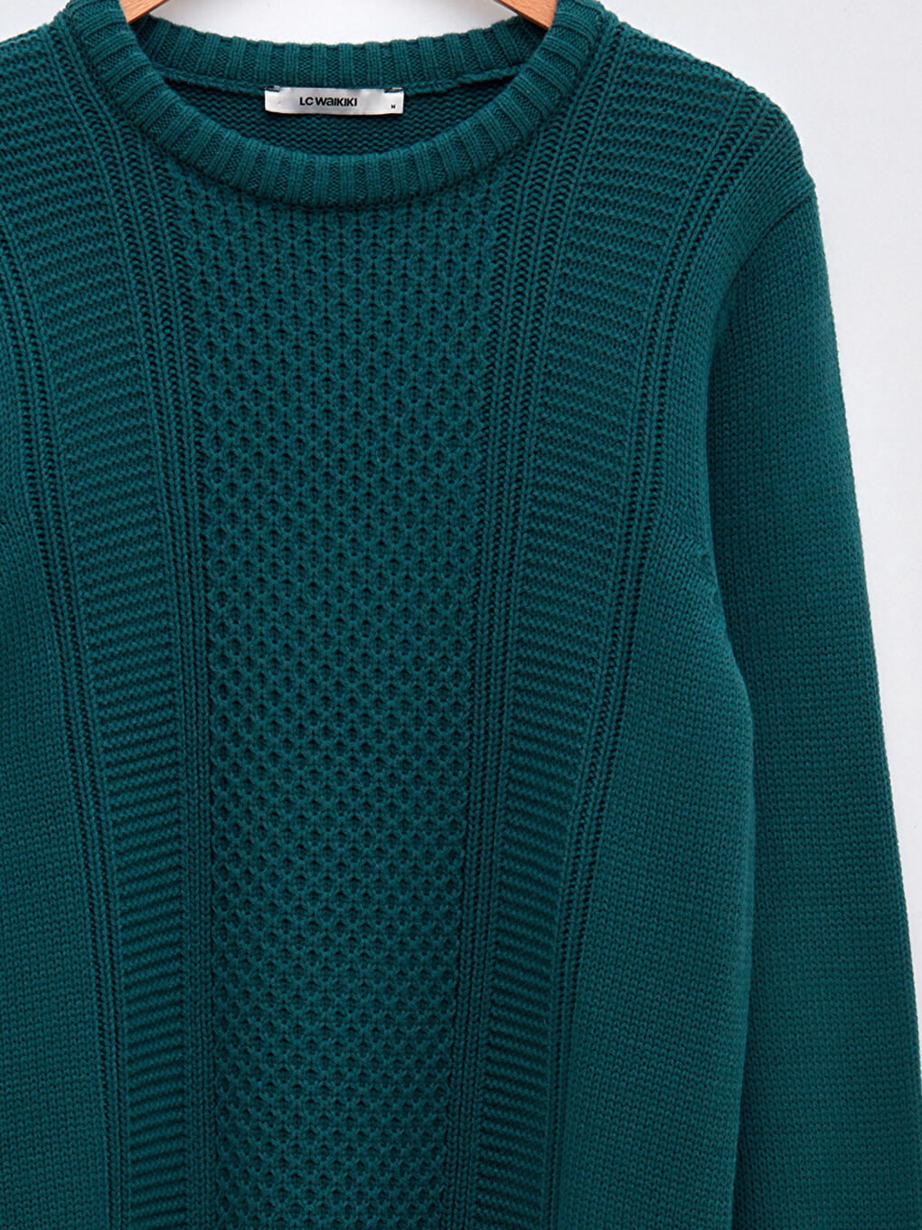 Crew Neck Long Sleeve Men's Tricot Sweater-7