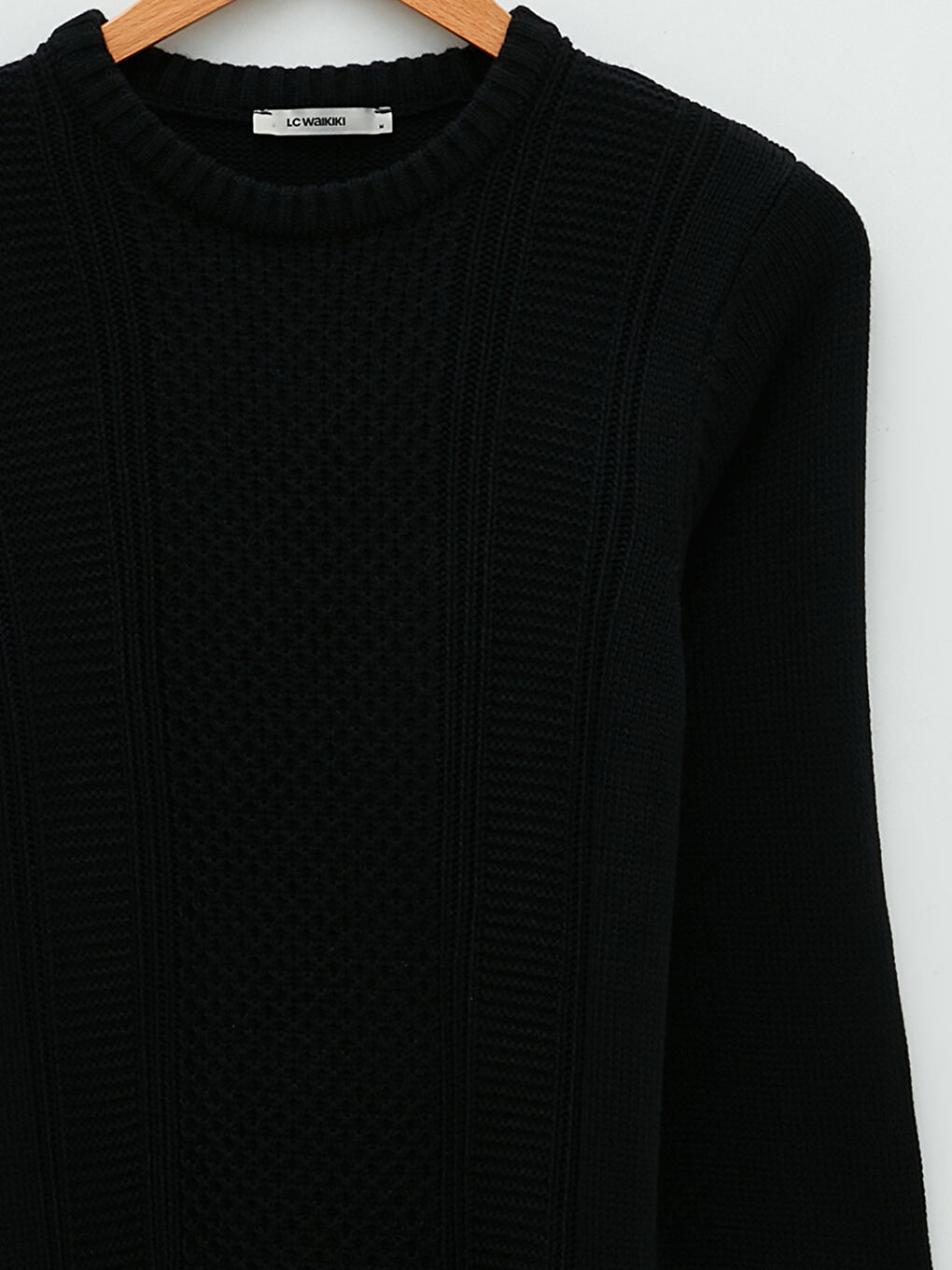 Crew Neck Long Sleeve Men's Tricot Sweater-7