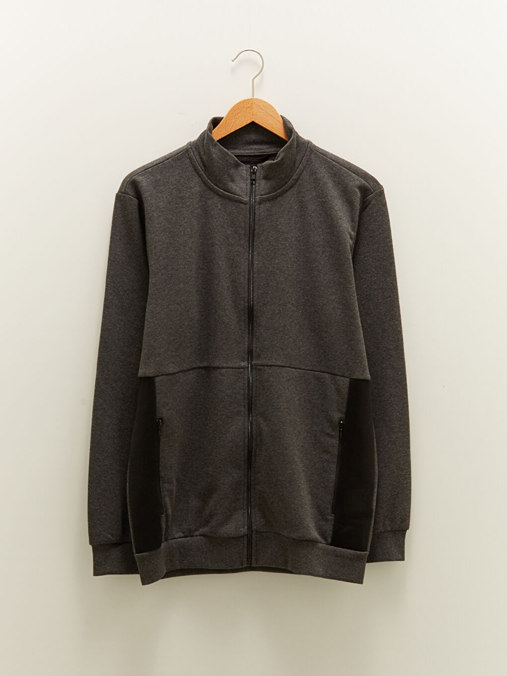 XSIDE Standard Fit Stand Up Collar Long Sleeve Men's Sports Cardigan -W16363Z8-L8N