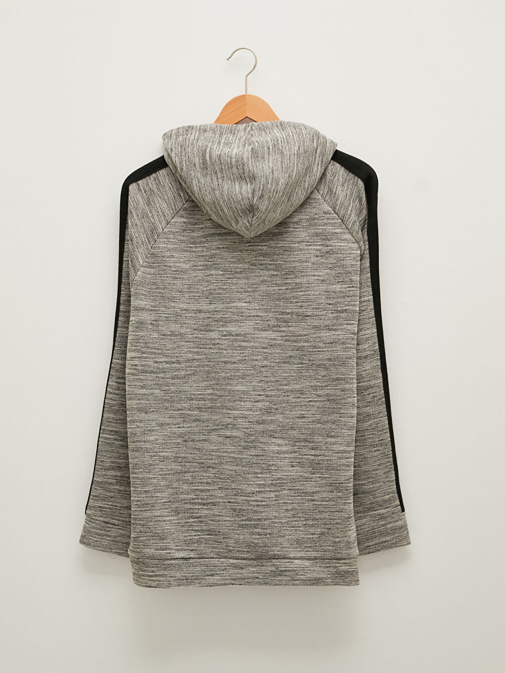 Мужская толстовка на молнии с капюшоном и длинным рукавом-5