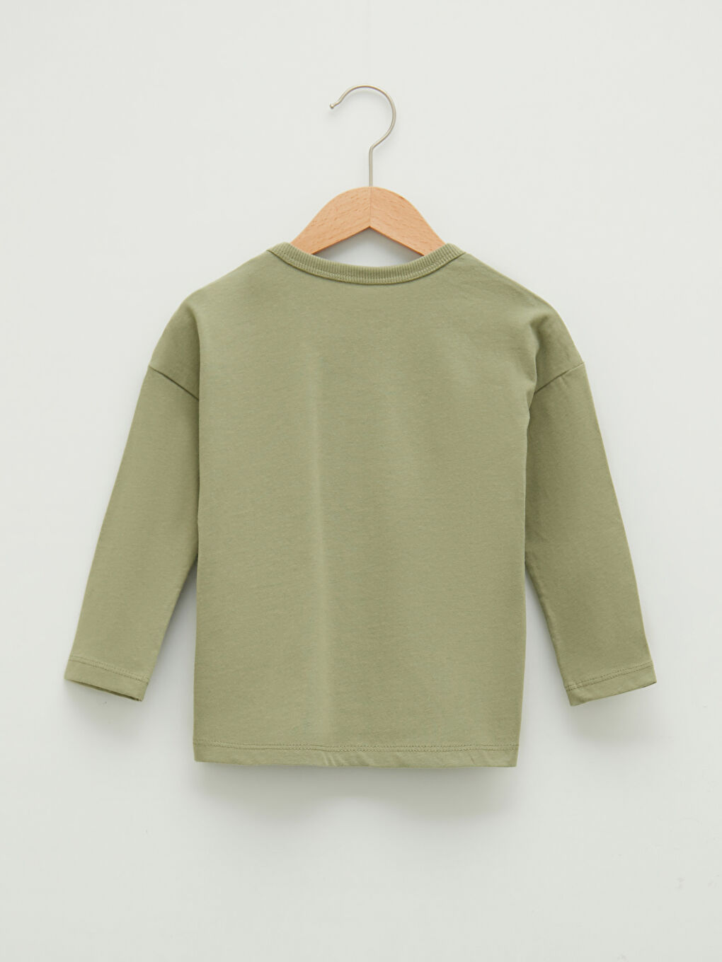 Футболка для малышей мальчиков с круглым вырезом и длинными рукавами, базовая-1