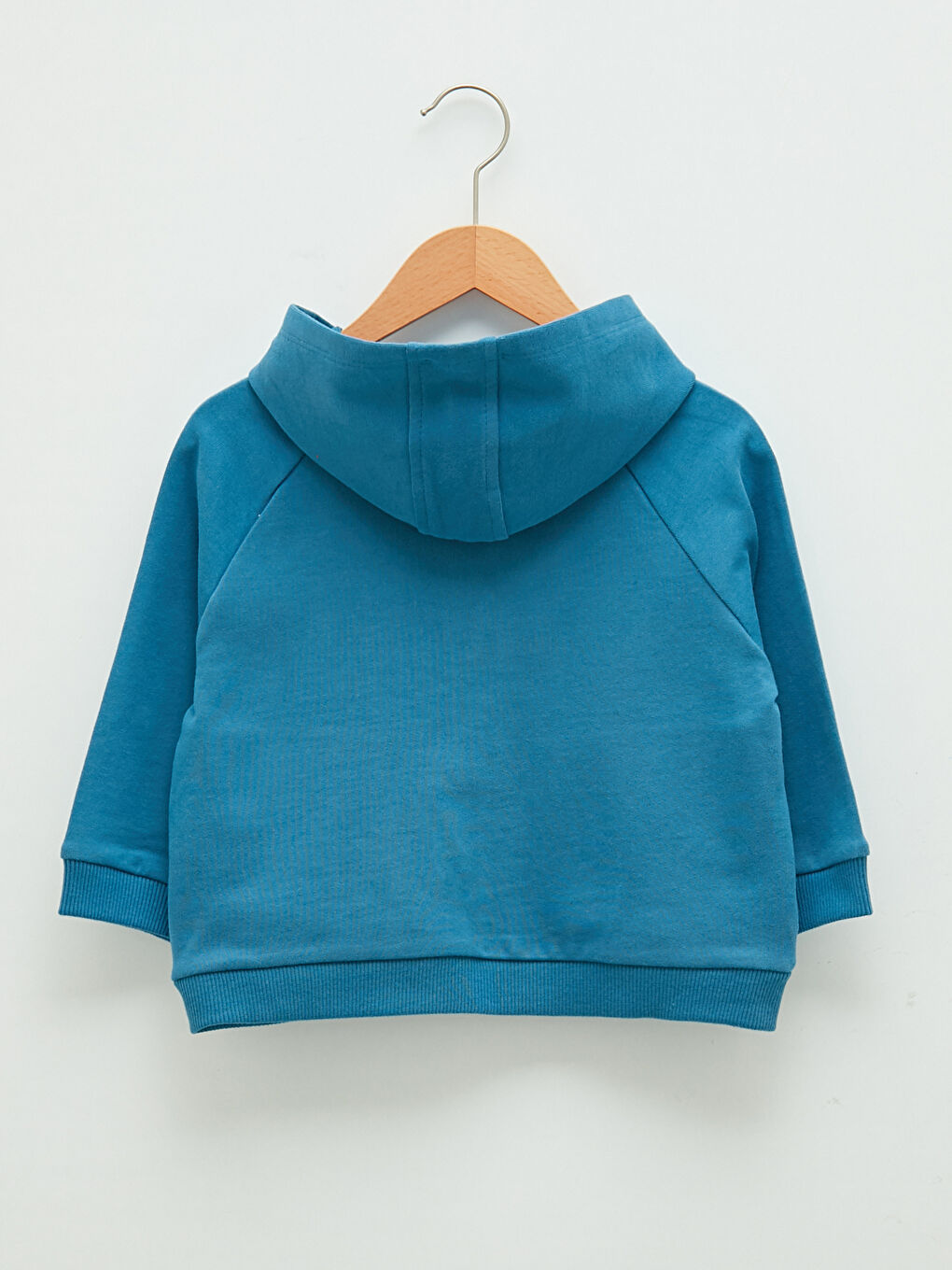 LCW baby Mavi Kapüşonlu Uzun Kol Basic Erkek Bebek Fermuarlı Sweatshirt - 1