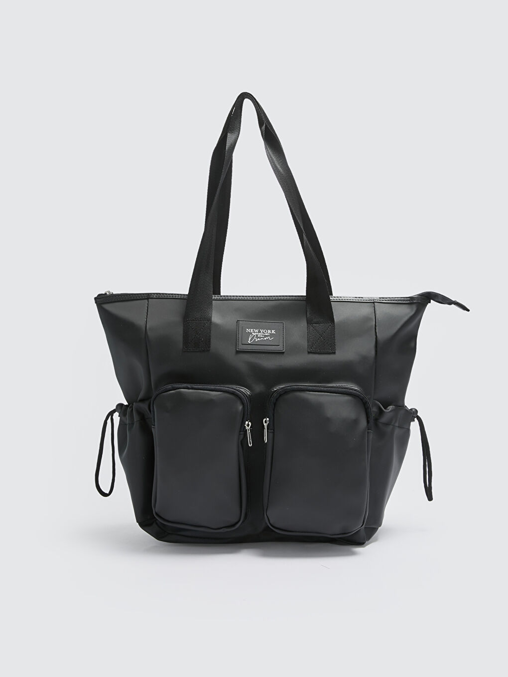 Siyah Deri Görünümlü Aktif Spor Kadın Kol Çantası-4