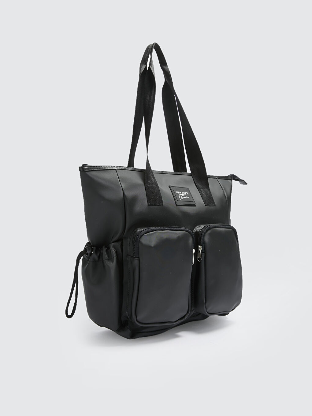 Siyah Deri Görünümlü Aktif Spor Kadın Kol Çantası-6