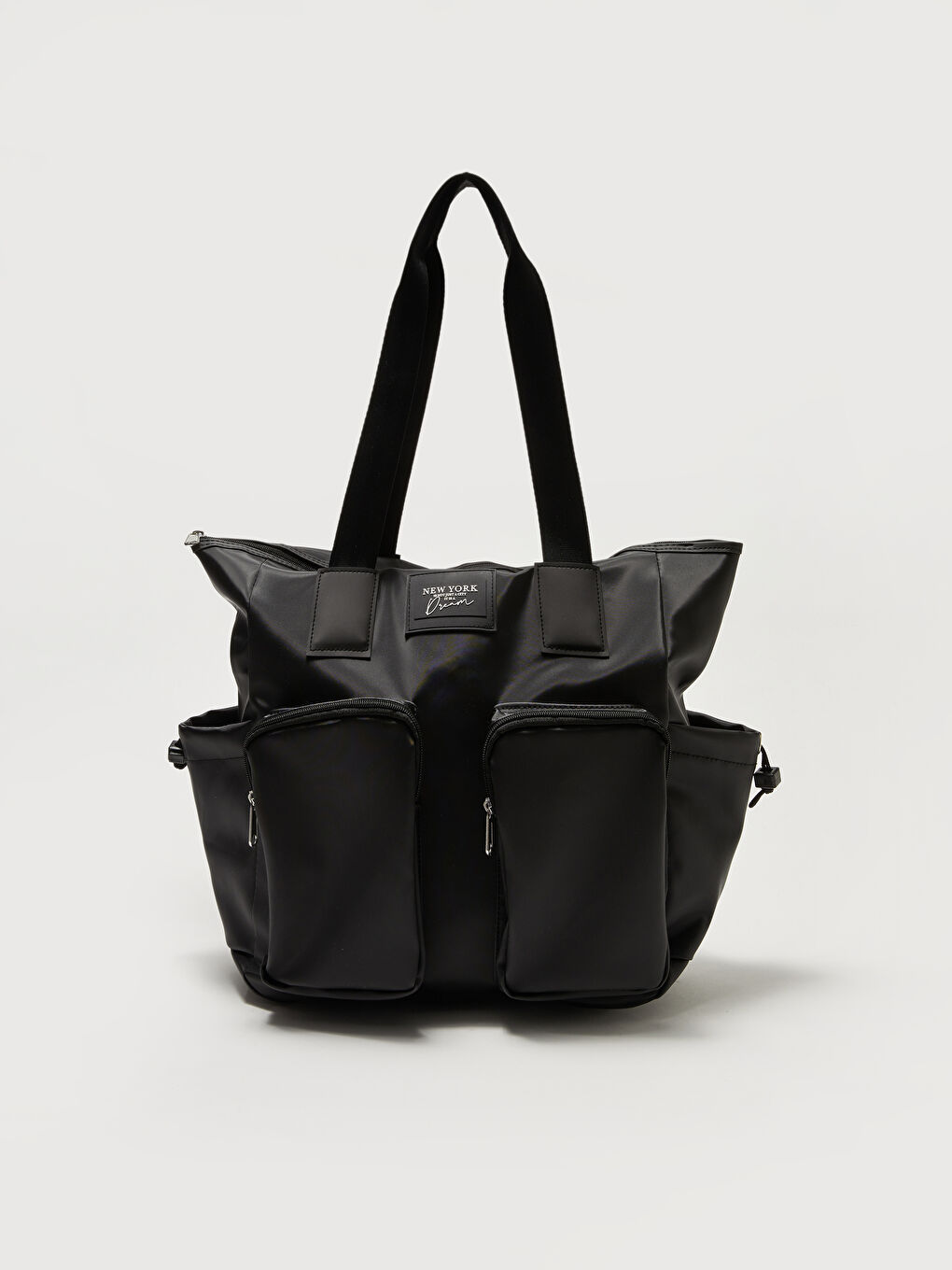 Siyah Deri Görünümlü Aktif Spor Kadın Kol Çantası-7