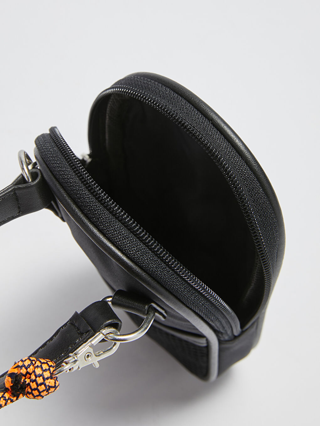 Siyah Paraşüt Kumaş Kadın Telefon Çantası-4