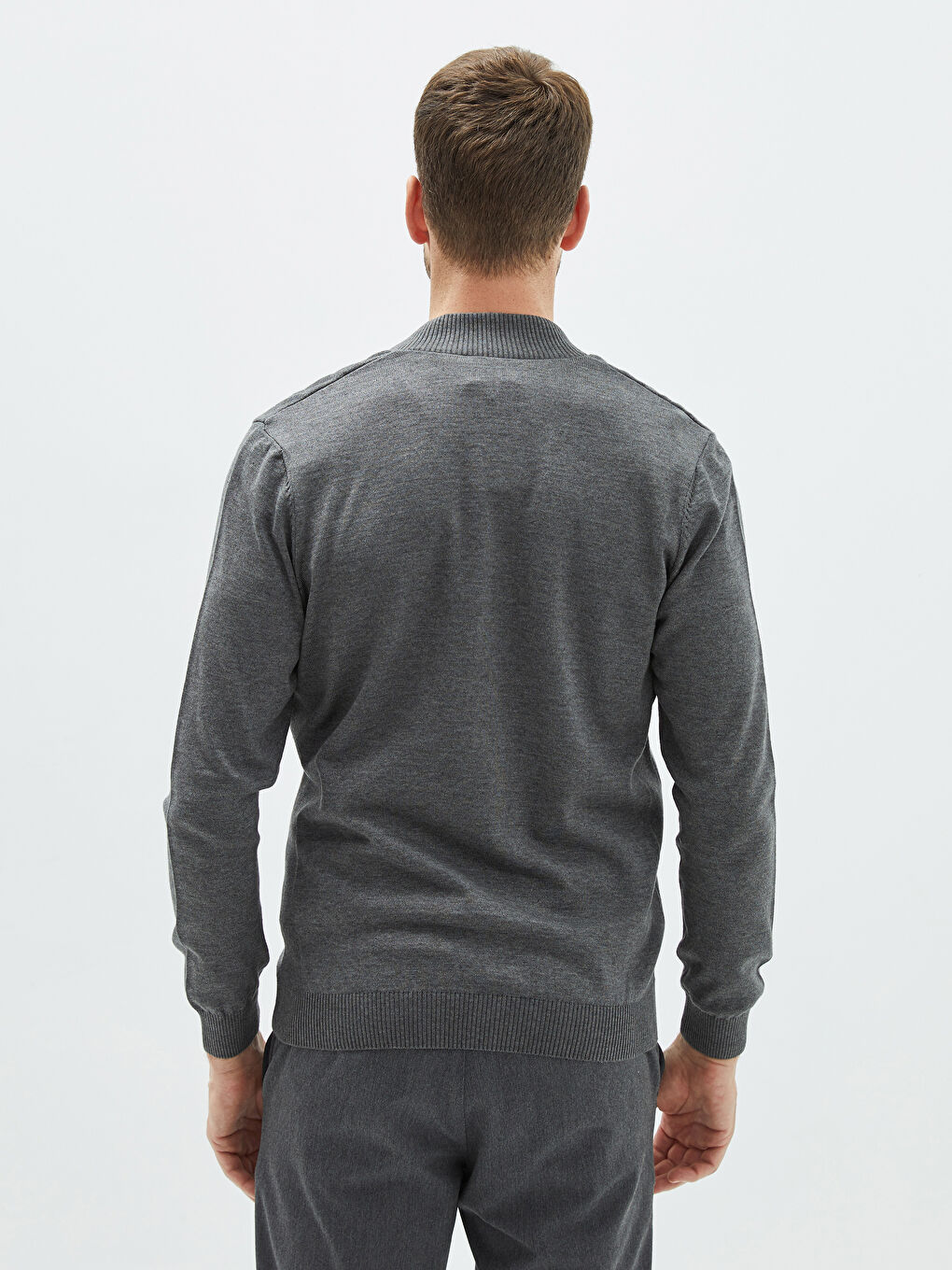 Standard Fit College Neck Men's Cardigan-4