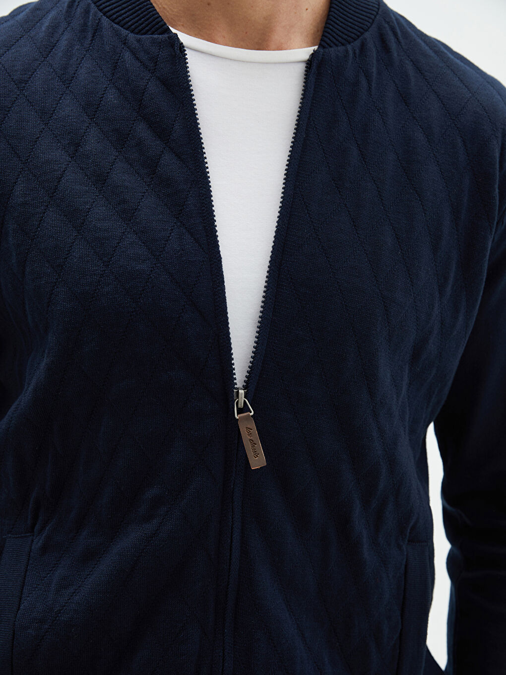 Standard Fit College Neck Men's Cardigan-3