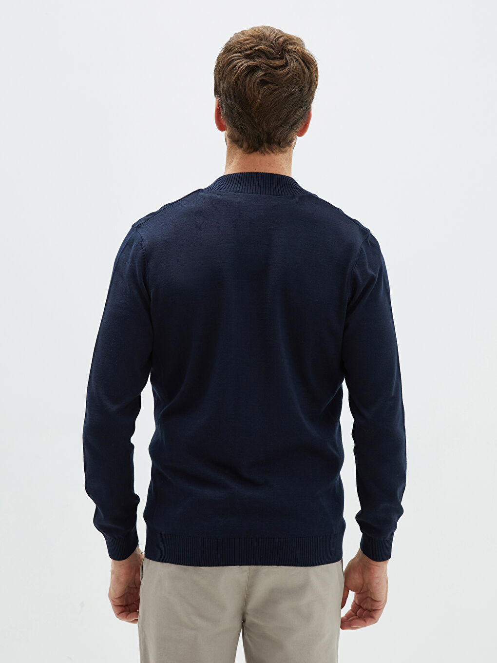 Standard Fit College Neck Men's Cardigan-4