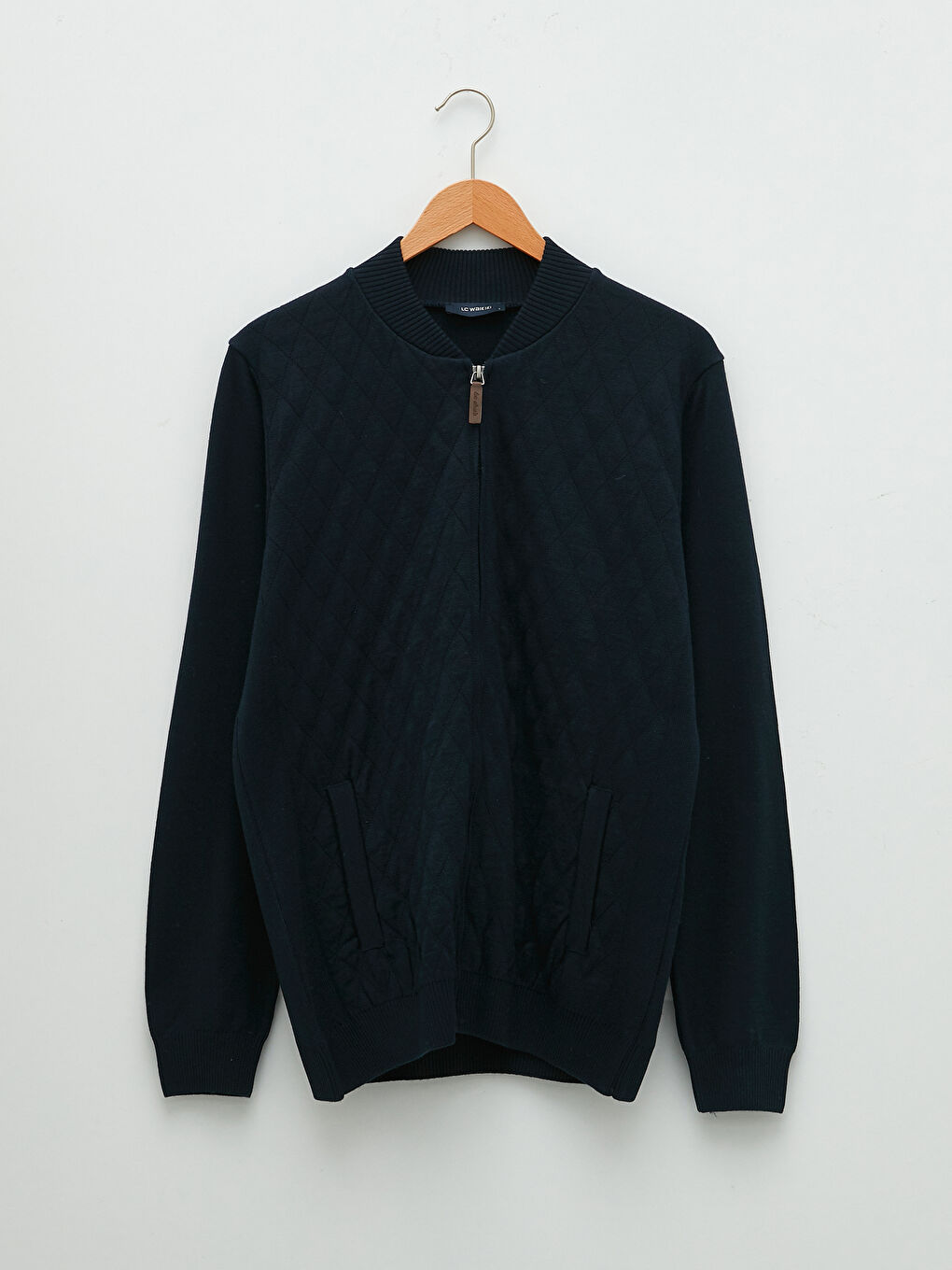 Standard Fit College Neck Men's Cardigan-5