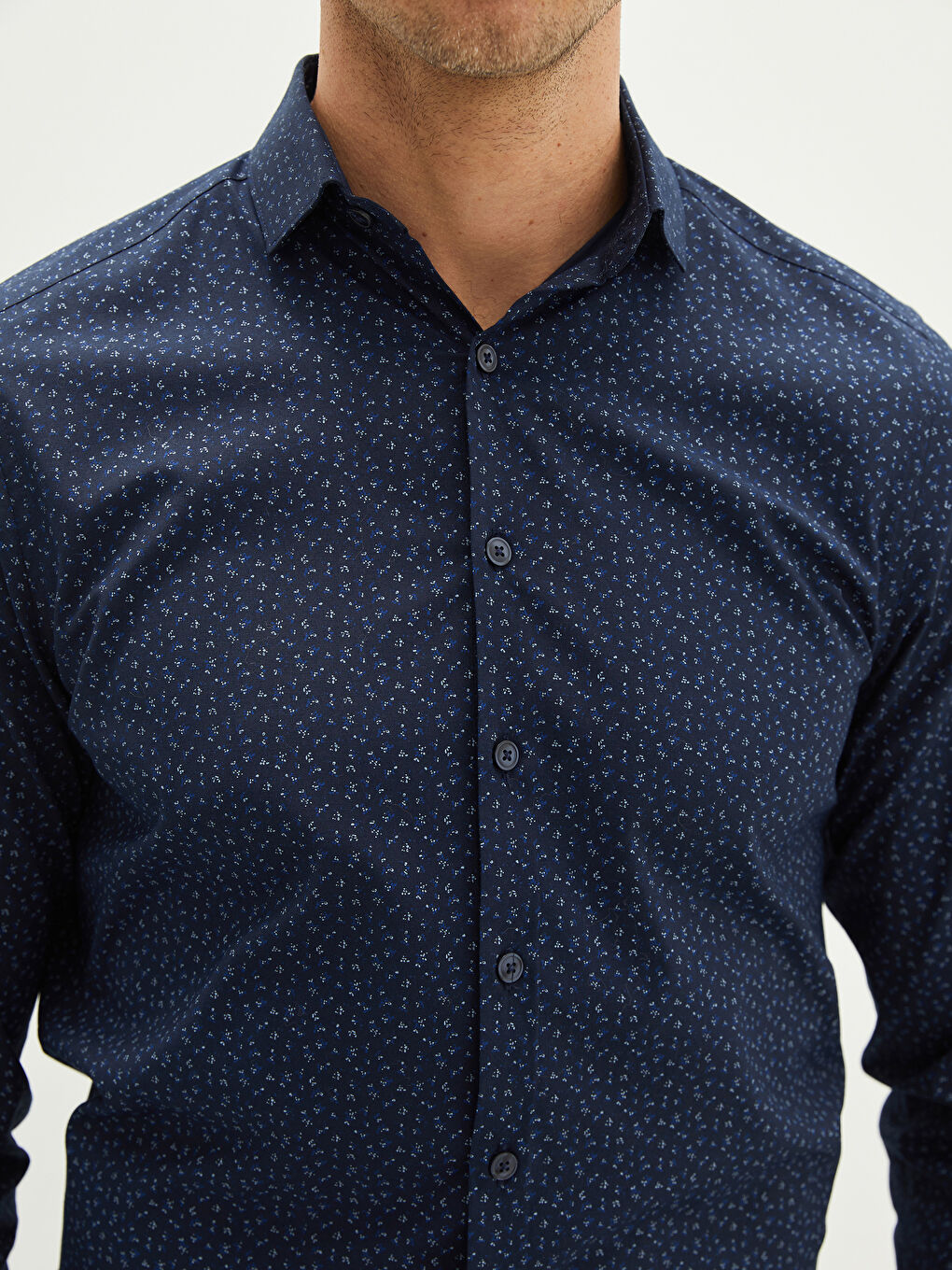 Extra Slim Fit Long Sleeve Poplin Men Shirt-3