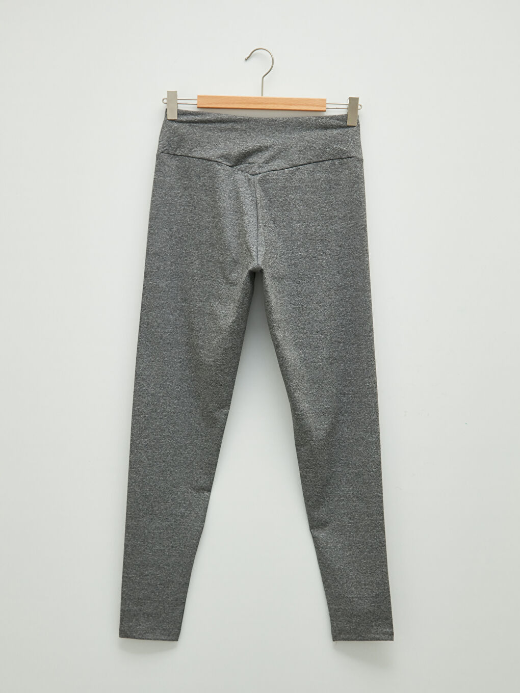 Antrasit Kadın Beli Lastikli Düz İçlik Tayt-6