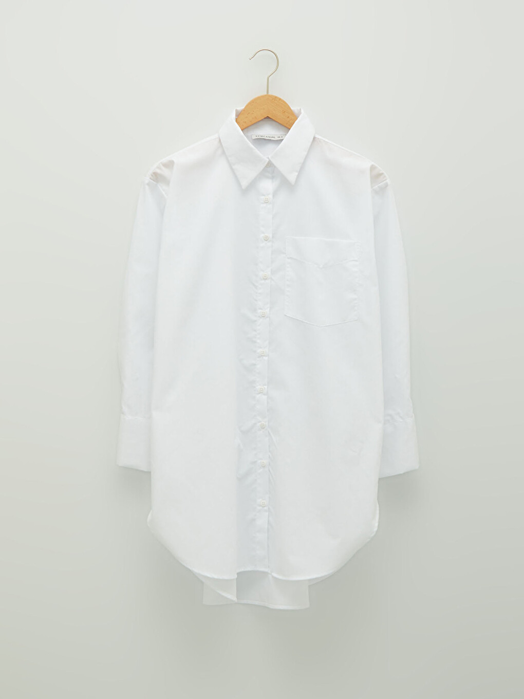 Tunică Cămașă Simplă Din Poplin Pentru Femei-6