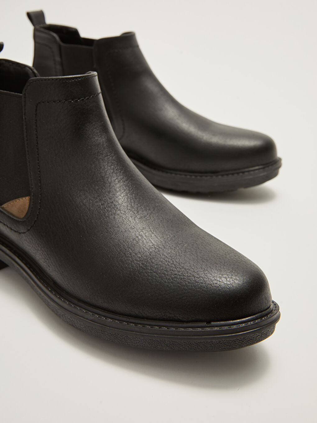 Ботинки из искусственной кожи для мужчин с эластичными боковинами-2