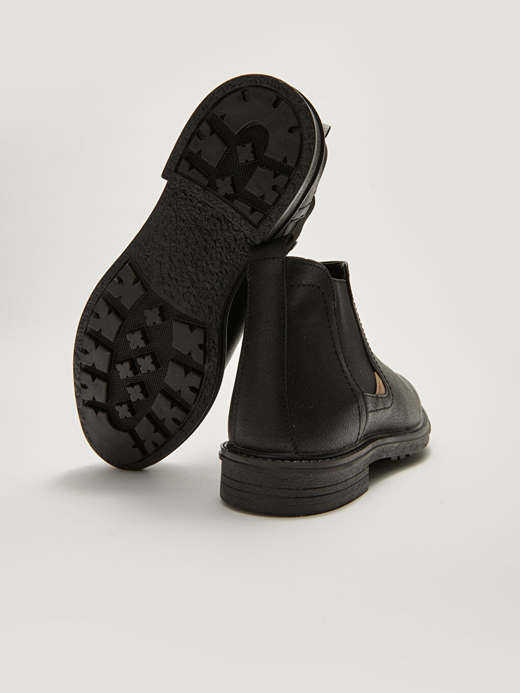 Ботинки из искусственной кожи для мужчин с эластичными боковинами-3