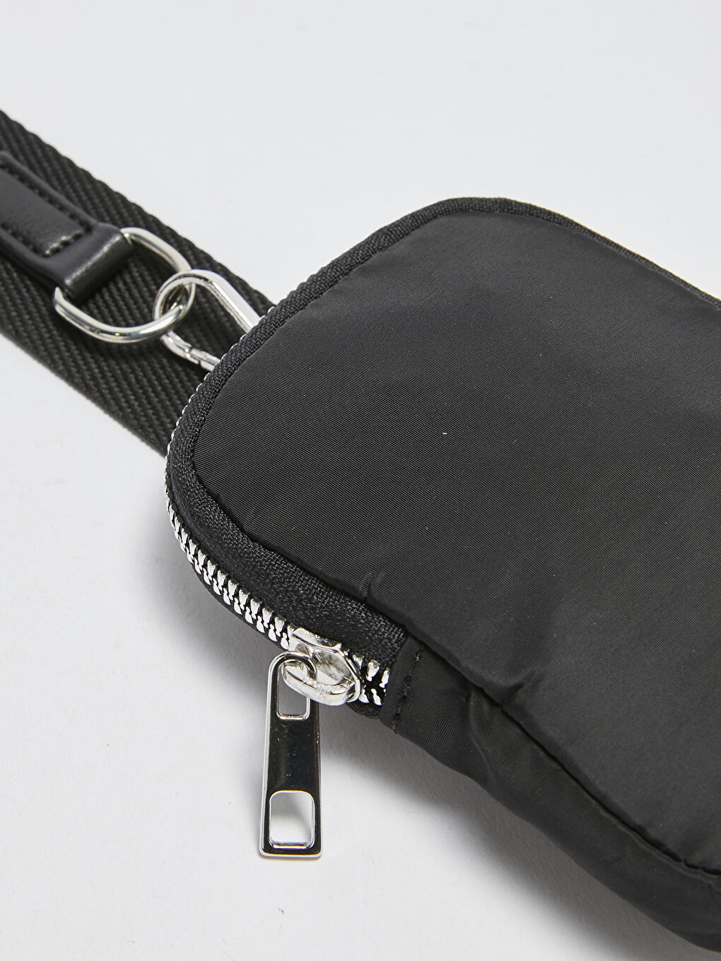 Siyah Paraşüt Kumaş Ek Küçük Çantalı Kadın Baget Çanta-1