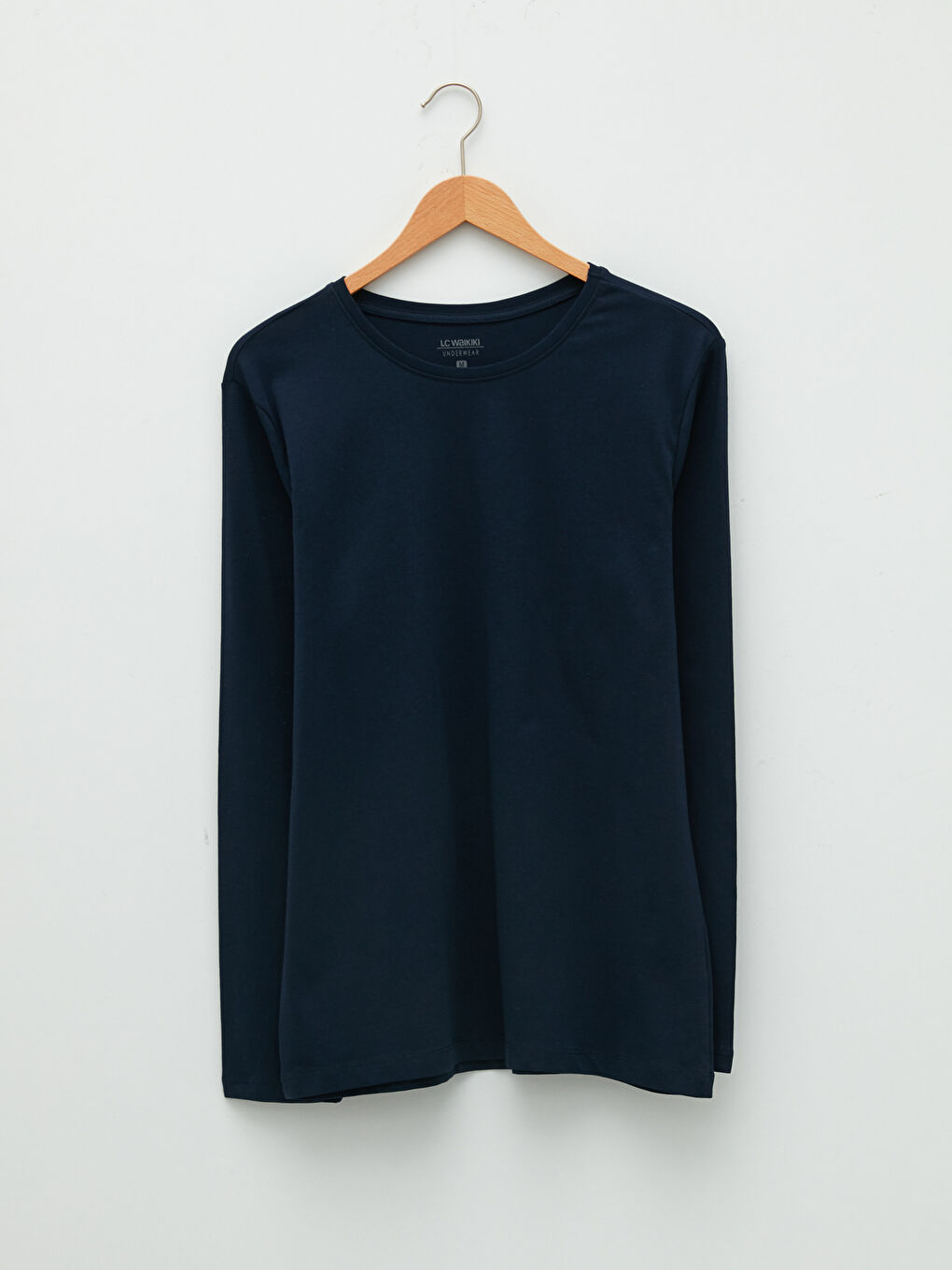 تيشيرت داخلي كم طويل ياقة دائرية قطن للرجال-5