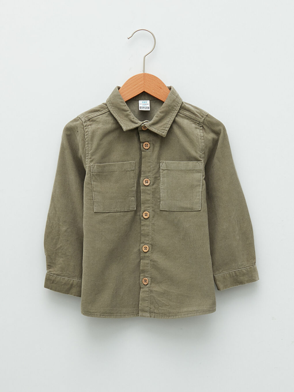 Basic Long Sleeve Velvet Baby Boys' Shirt