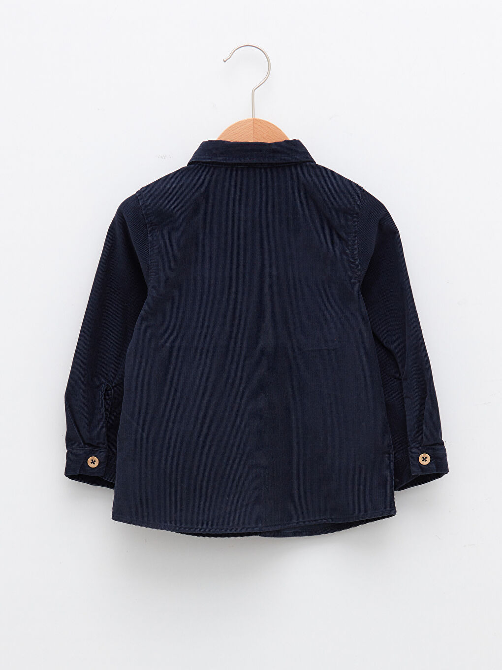 LCW baby Basic Long Sleeve Velvet Baby Boys' Shirt -W16725Z1-U9F