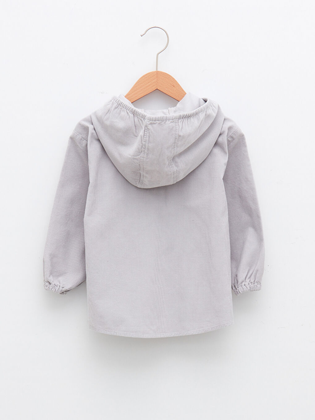 Hooded Long Sleeve Basic Velvet Baby Boy Shirt-1