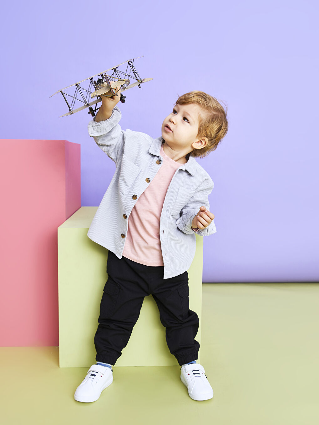 Chemise Basique en Coton à Manches Longues Pour Bébé Garçon.