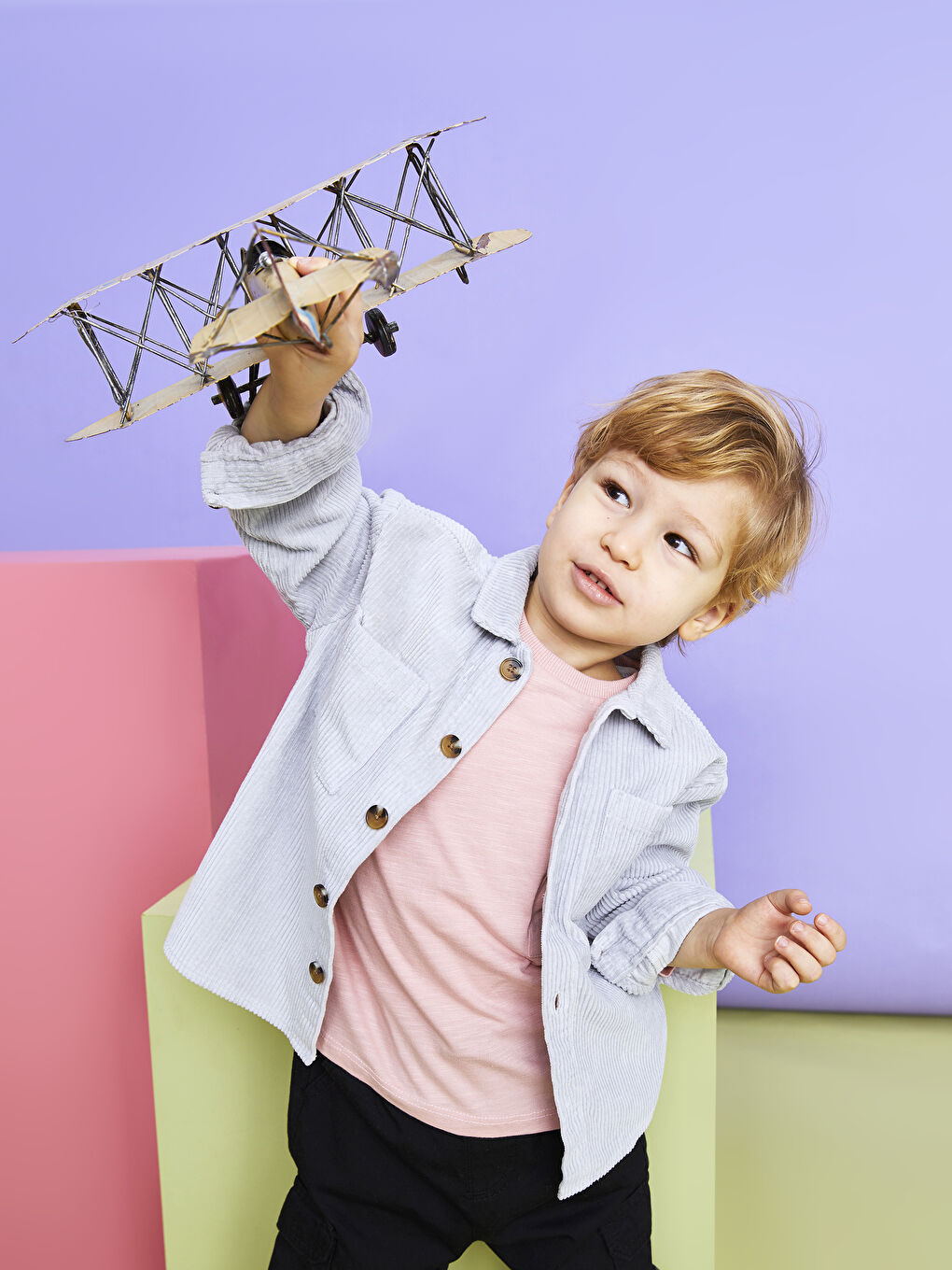 Chemise Basique en Coton à Manches Longues Pour Bébé Garçon.-1