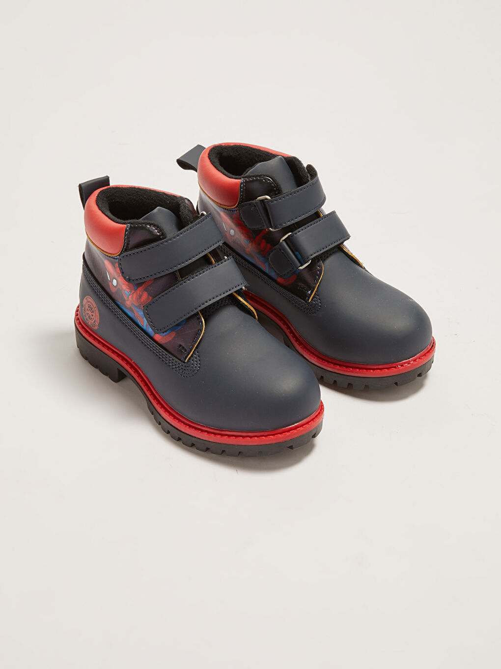 Lacivert Spider-Man Lisanslı Cırt Cırtlı Erkek Çocuk Bot