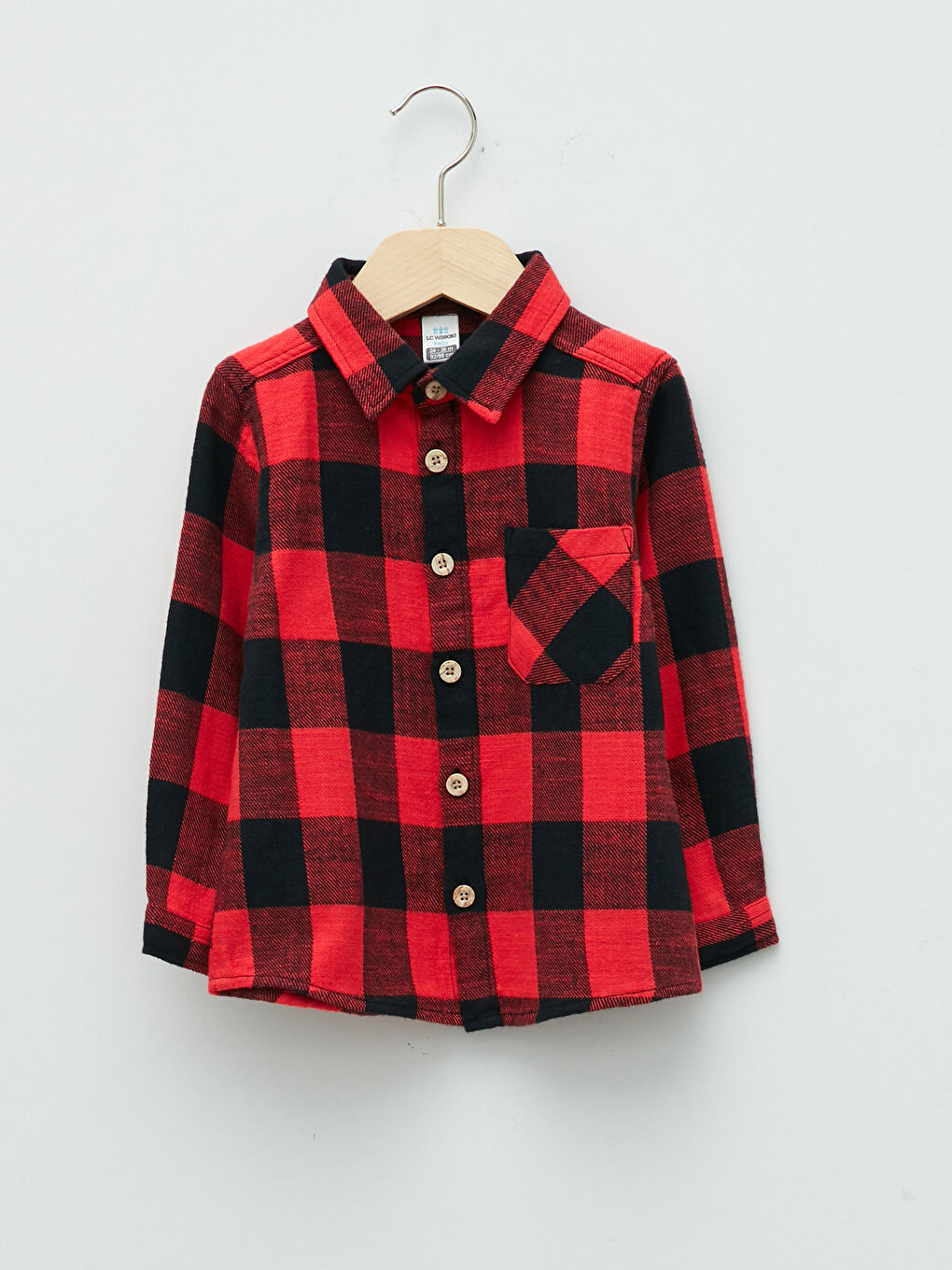 Chemise Bébé Garçon en Coton à Carreaux et Manches Longues