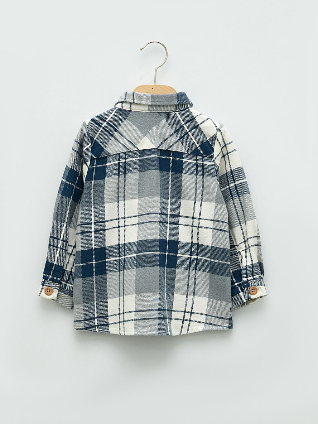 Long Sleeve Plaid Patterned Cotton Baby Boy Shirt-1