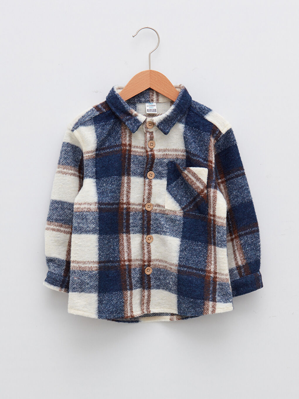 Uzun Kollu Ekose Desenli Erkek Bebek Oduncu Gömlek