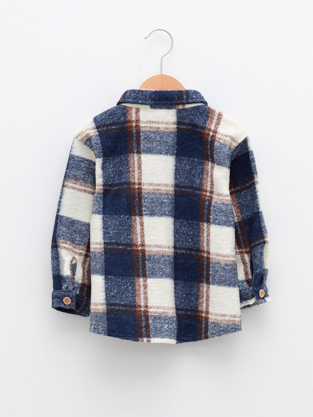 Uzun Kollu Ekose Desenli Erkek Bebek Oduncu Gömlek-1