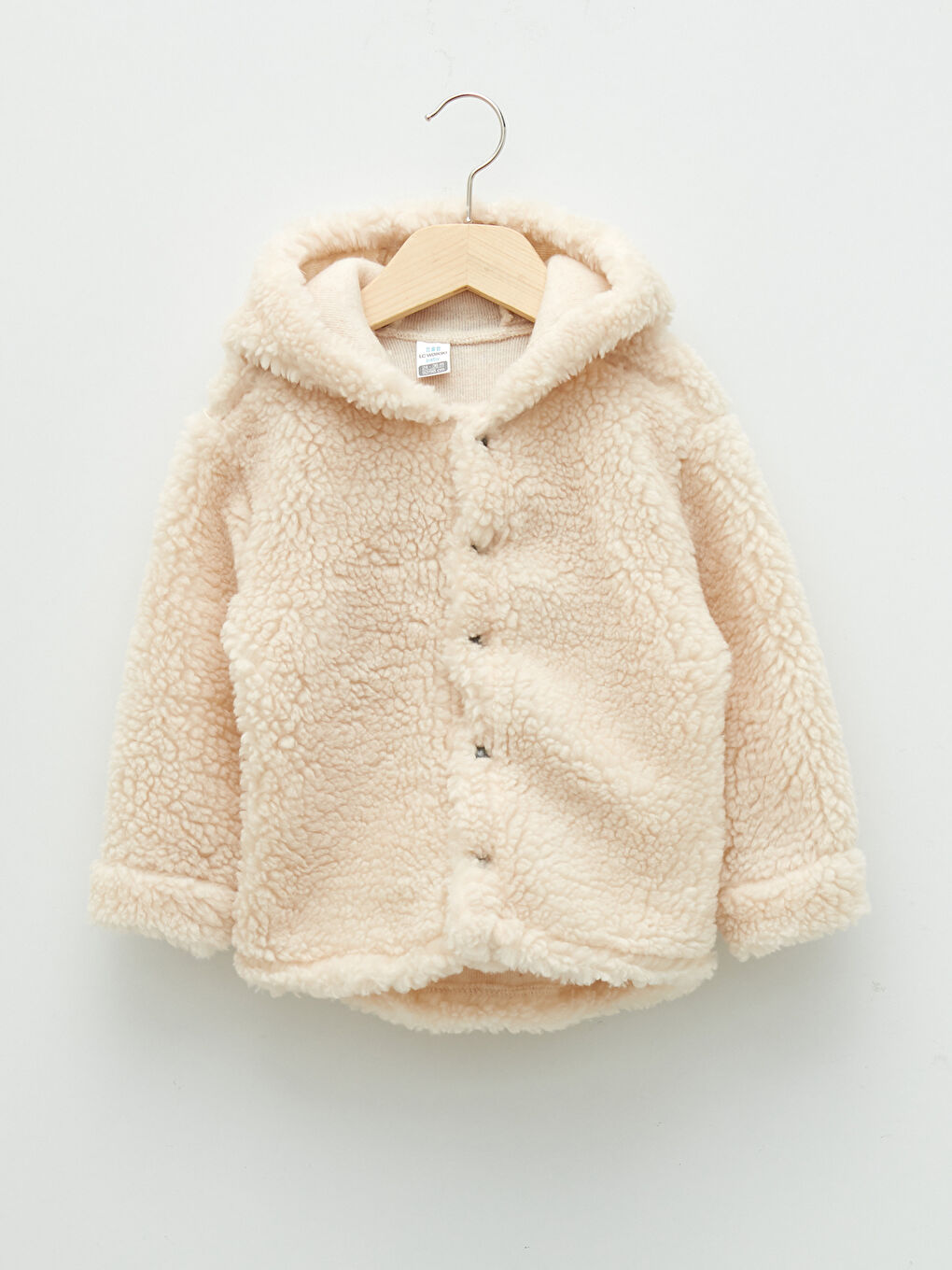 Chemise Basique à Capuche Manches Longues en Peluche pour Bébé Garçon