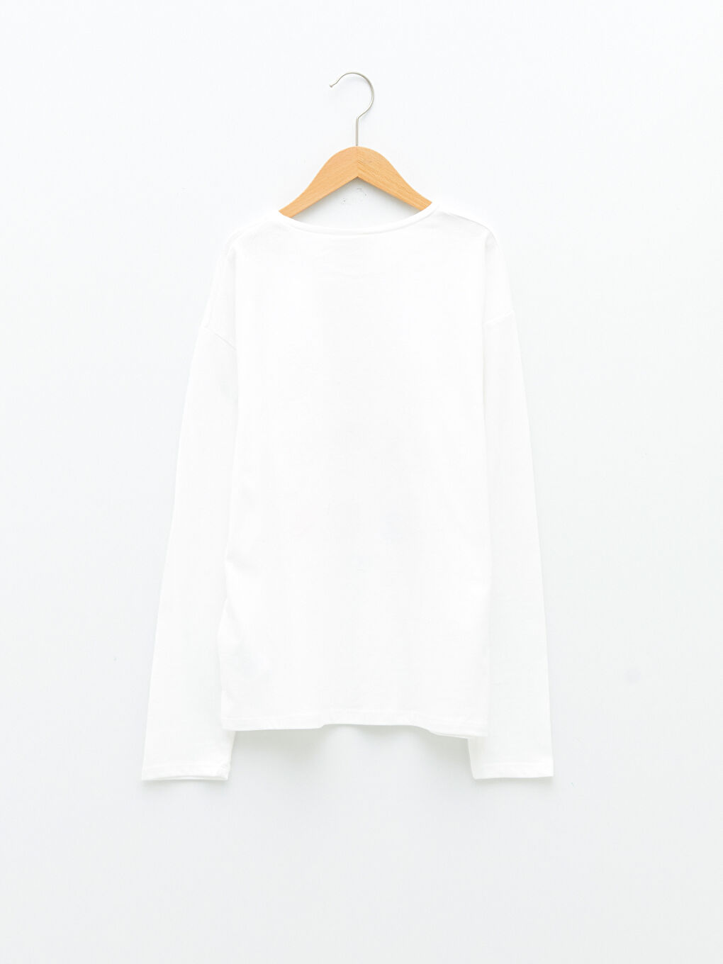 LCW Kids Rundhalsausschnitt Bedrucktes Langarm Mädchen T-Shirt und Maske -W16781Z4-FDH