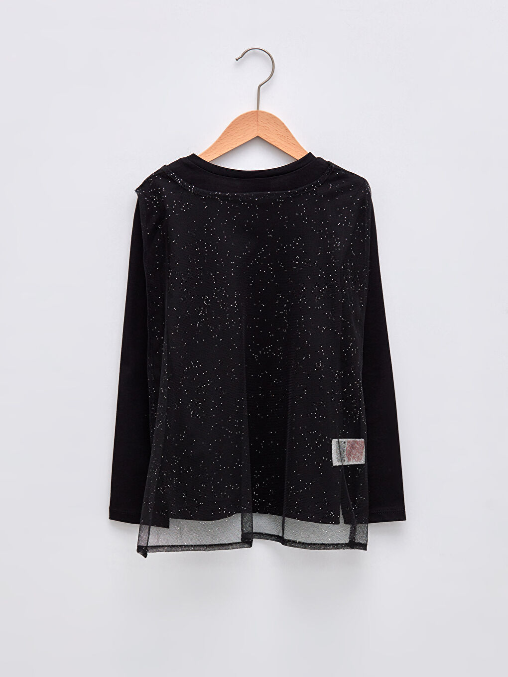 LCW Kids Crew Neck Printed Long Sleeve Girls' T-Shirt and Cape -W16784Z4-CVL