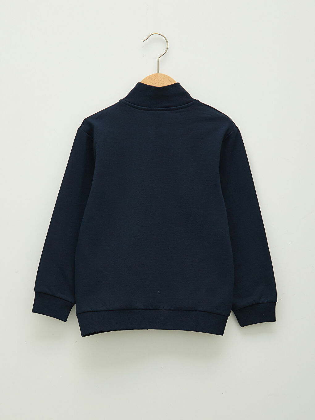 Stand Up Collar Basic Long Sleeve Boys Zippered Sweatshirt and Sweatpants-2