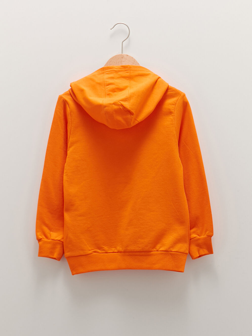 Turuncu Kapüşonlu Baskılı Uzun Kollu Erkek Çocuk Sweatshirt ve Eşofman Altı-3