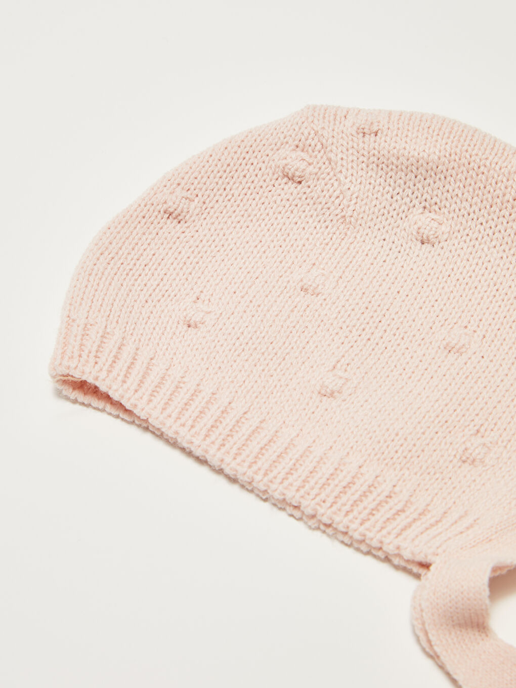 Self Patterned Baby Girl Tricot Beanie-1
