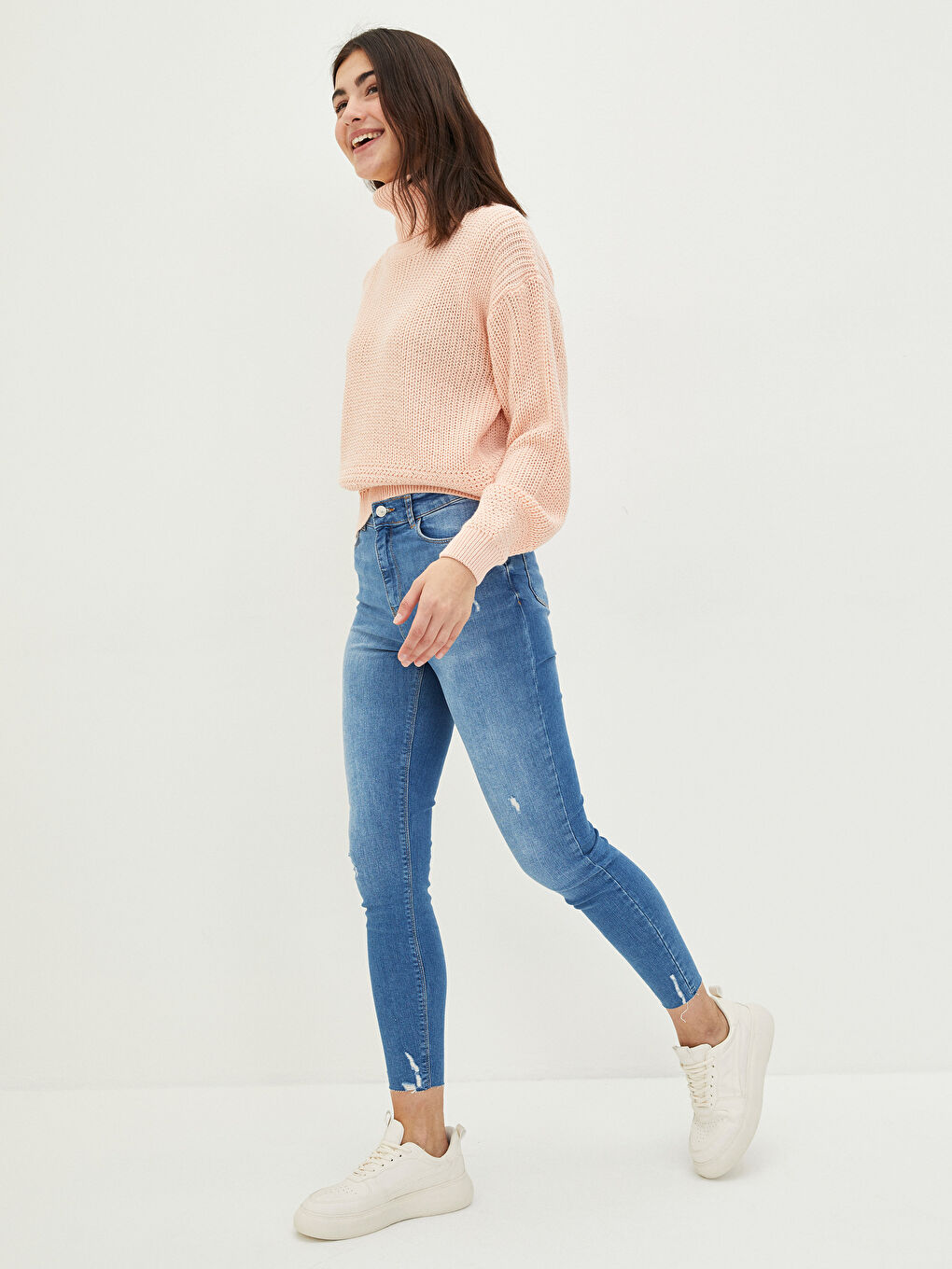 LCW Jeans Hoch taillierte Jupiter Super-Skinny-Fit Jeans für Damen -W16842Z8-507