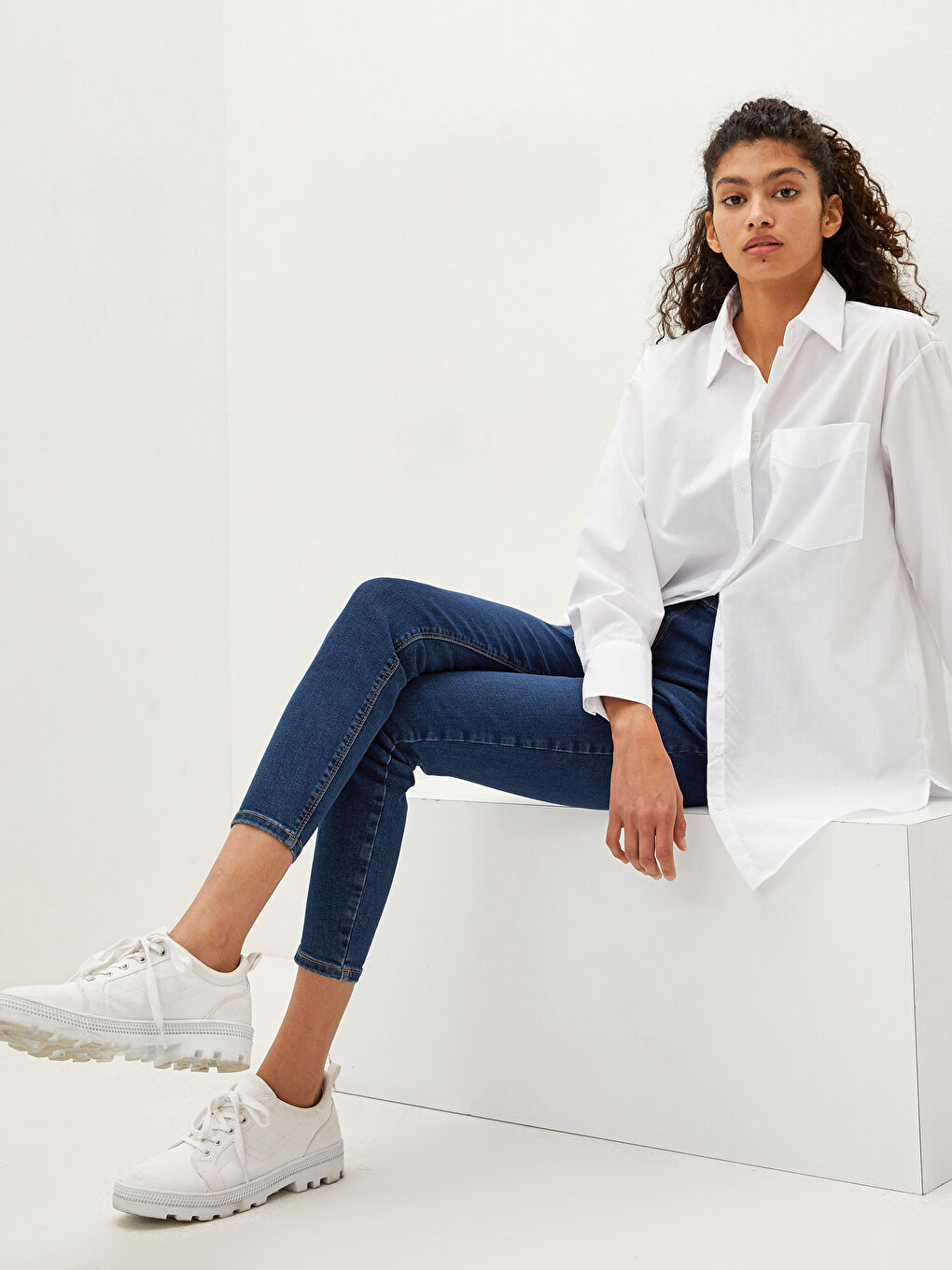 LCW Jeans Hoch taillierte Jupiter Super-Skinny-Fit Jeans für Damen -W16843Z8-309