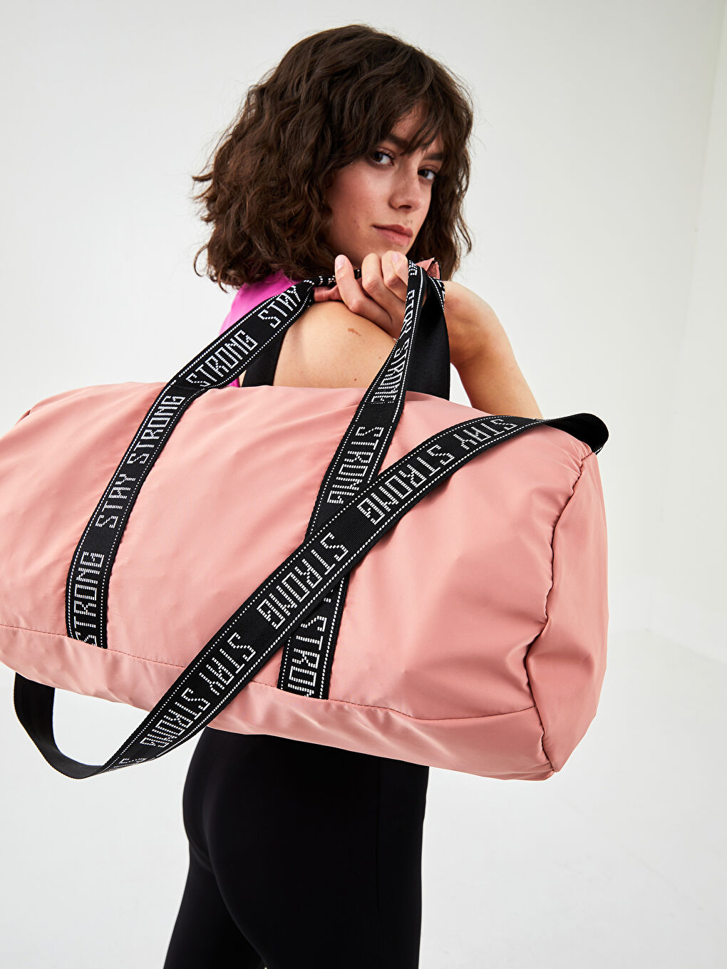 Slogan Printed Women's Active Sports Bag